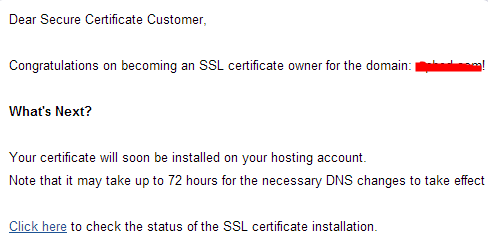 SSL证书安装提醒