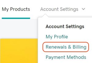 取消godaddy账户中的产品