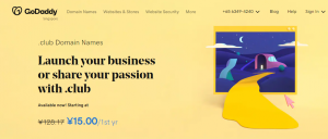 GoDaddy域名注册新优惠