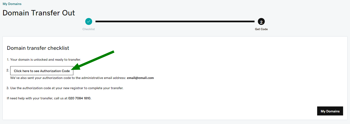 获取GoDaddy授权码