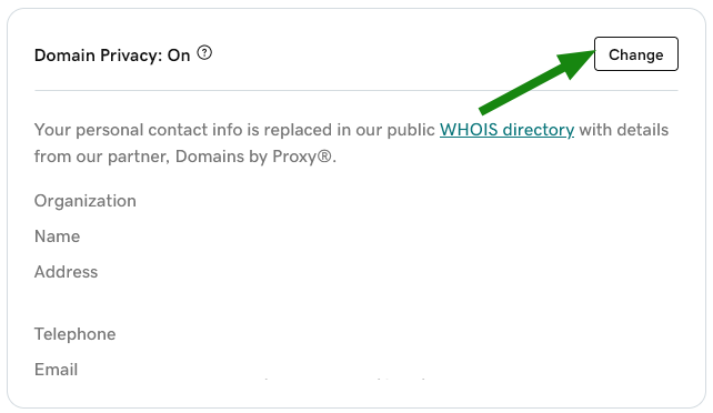 关闭GoDaddy的域名代理服务