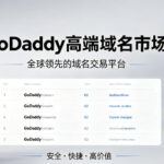 GoDaddy高端域名市场释放什么信号