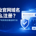 企业官网域名怎么注册？品牌保护和常用后缀选择方法
